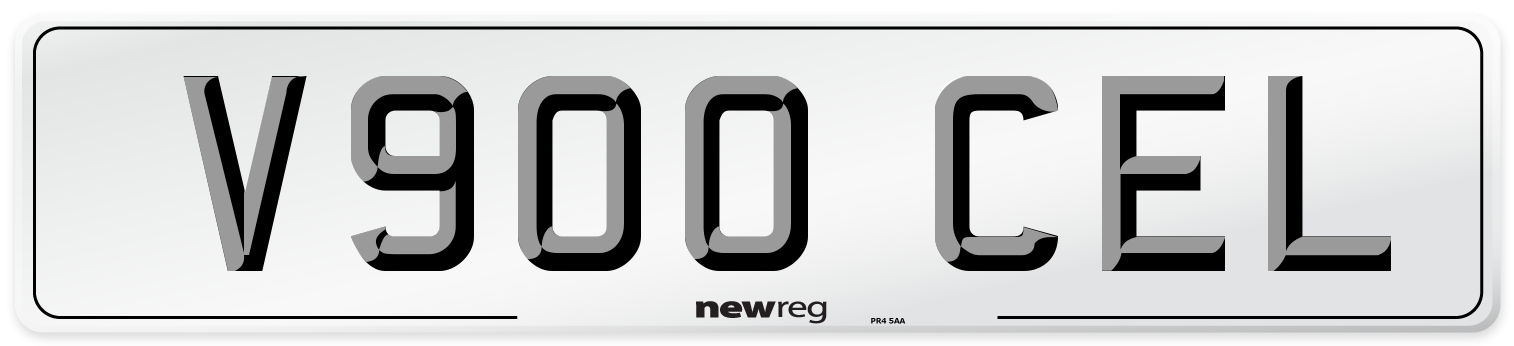 V900 CEL Number Plate from New Reg